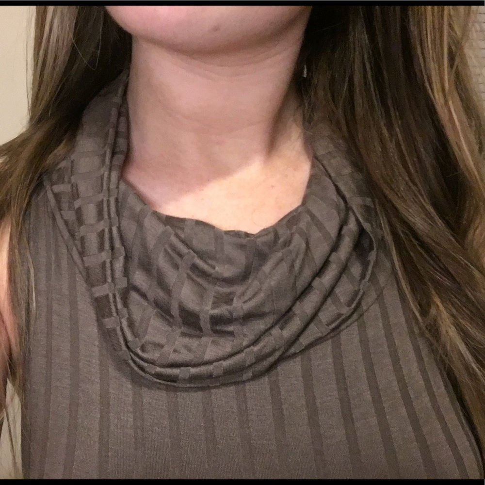 Cowl Neck Rib Sweater Dress - Picture 7 of 7
